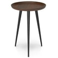 thumbnail image 2 of WyndenHall  Joellla Modern Industrial 18 inch Wide Metal Round Side Table in Cognac - 18 W x 18 D x 22 H, 2 of 5