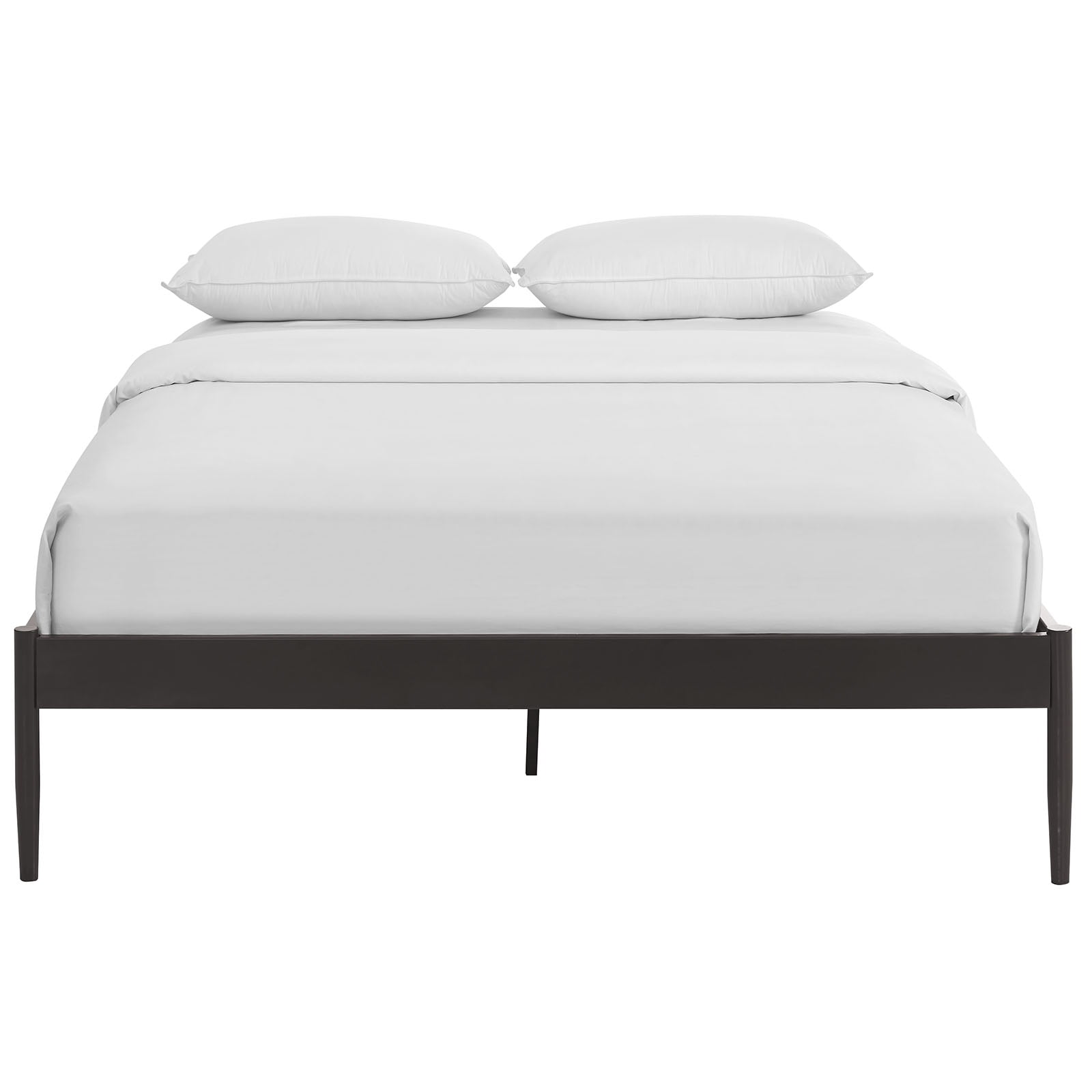 Modern Contemporary Urban Design Bedroom King Size Platform Bed Frame, Brown, Metal Steel