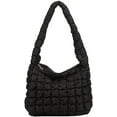 thumbnail image 1 of Puffer Shoulder Bag for Women Quilted Puffy Lightweight Nylon Handbag Large Padded Soft Purse, 1 of 7