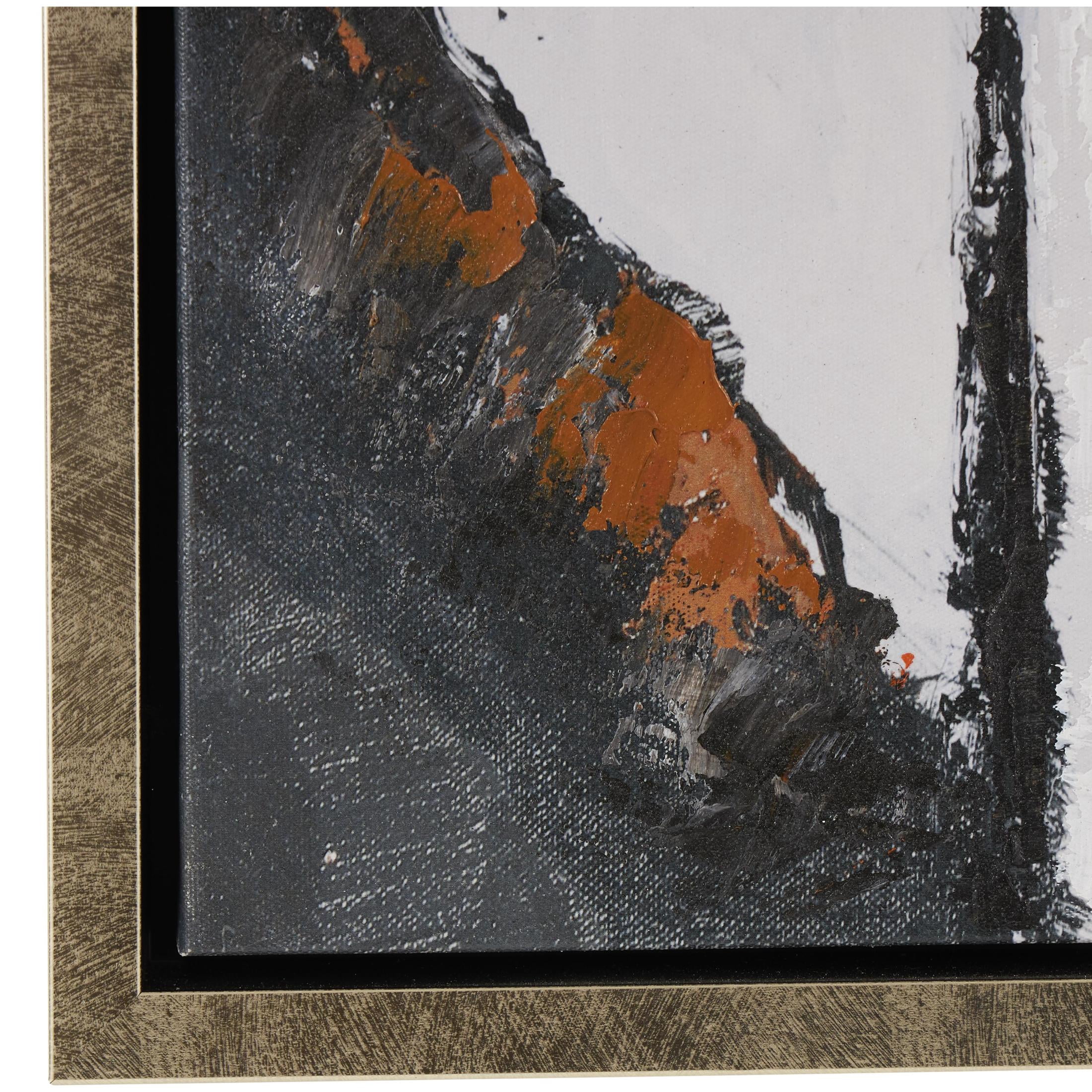36" x 47" Women's Profile Abstract Framed Wall Art with Gold Foil Details and Black Accents, by DecMode