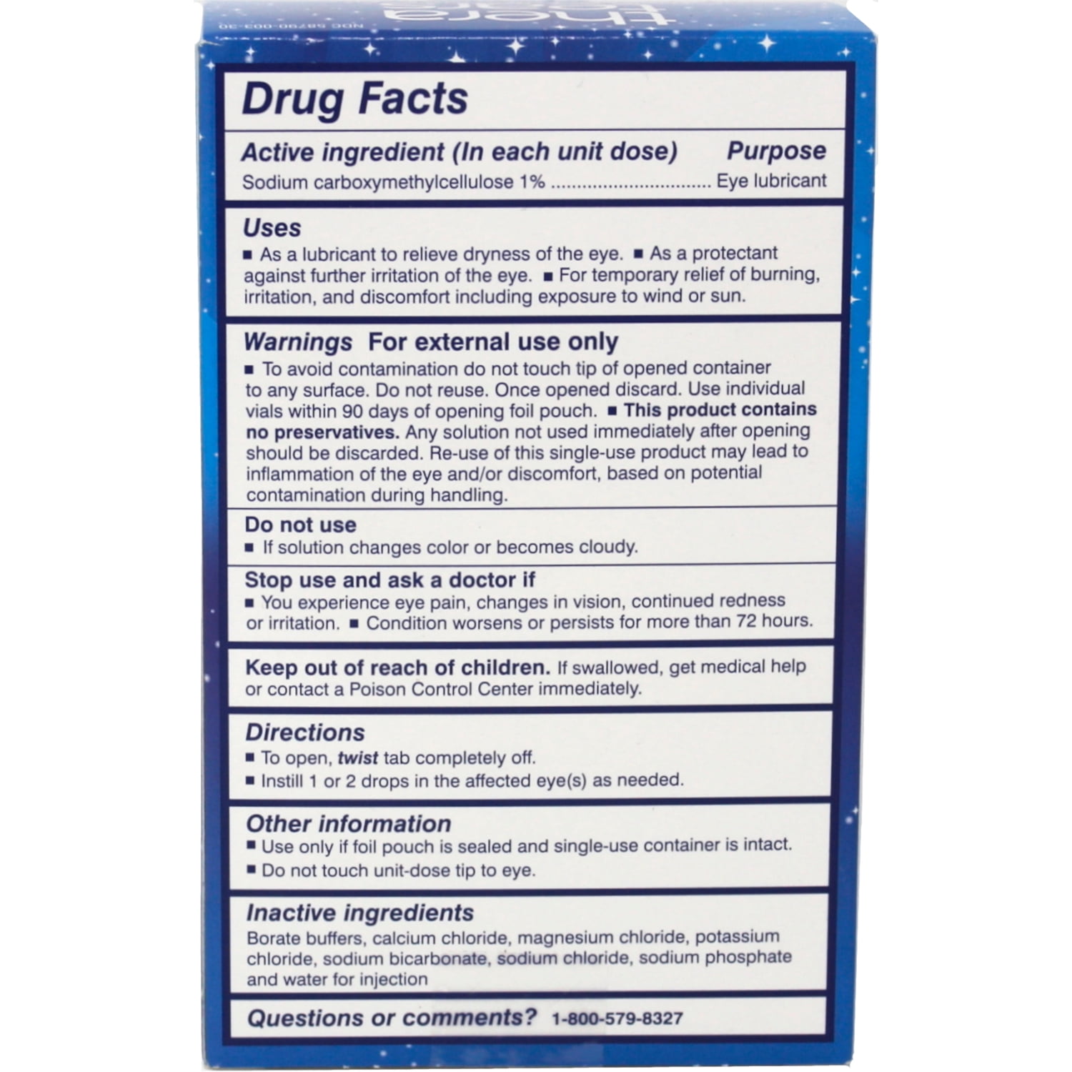 4 Pack - TheraTears Liquid Gel NIGHTTIME DRY EYE THERAPY Single-Use Containers 30 Each