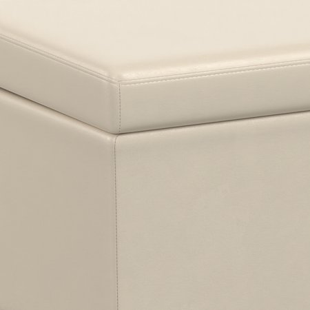 Homestock Rustic Romance Wide Rectangle Storage Ottoman Bench