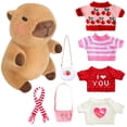 thumbnail image 1 of Set de peluche Kireidane Capybara con 7 prendas y accesorios, 1 of 7