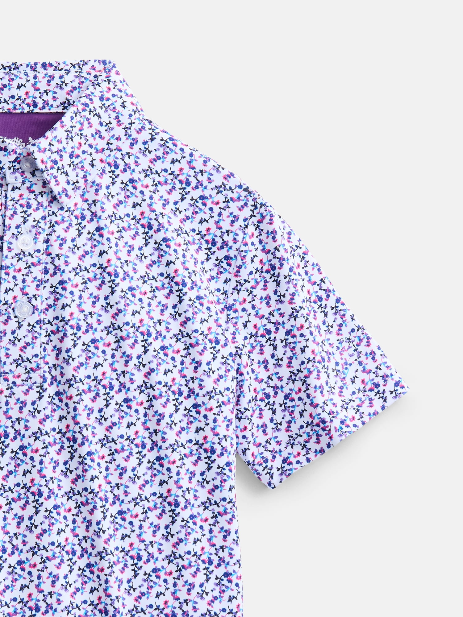 Birdie Bound Boys Ditsy Ivy Polo Shirt, Sizes 4-16