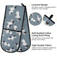 thumbnail image 4 of Dailycode Double Sided Oven Mitt with Loop Heat Resistant Kitchen Long Potholders 7" x 35" Cute Terrier Dogs, 4 of 6