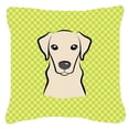 thumbnail image 3 of Carolines Treasures BB1222PW1818 Checkerboard Pink Yellow Labrador Fabric Decorative Pillow- 18 x 18 In., 3 of 3