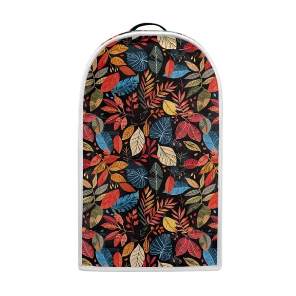 chaqlin Colorful Leaves Print Blender Dust Cover with Handle Universal Fit Kitchen Mixer Accessories Dust Proof Stain Resistant Blender Protector
