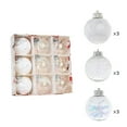 thumbnail image 3 of 9PCS Rustic Champagne Christmas Ornaments â Farmhouse Xmas Tree Balls Set, Shatterproof Glitter Pearl Decorations for Holiday Wreaths & Garland, 3 of 7