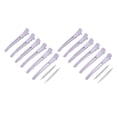 thumbnail image 4 of 12PCS Pinza para el cabello con pico de pato Antideslizante ABS Púrpura Pinza para el cabello con estilo sin costuras para barbería, 4 of 8