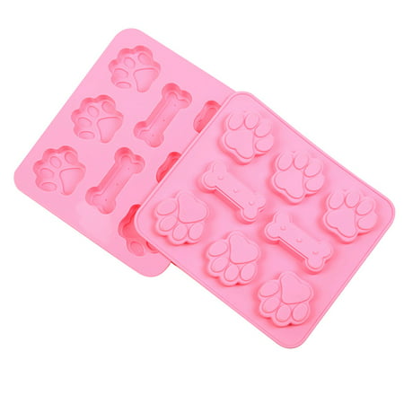 New 3D Dog Foot And Bone Silicone Ice Cube Chocolate Cake Cookie Soap Mould