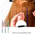 thumbnail image 5 of EHDIS 3pcs Hair Extension Loop Needle Threader Stainless Steel Wire Pulling Hook Rings Salon Wigs Micro Link Beads Styling Tools, 5 of 5