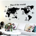 thumbnail image 3 of World Tour World Map Wall Stickers, Living Room Bedroom Removable Stickers, A., 3 of 5