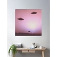 thumbnail image 2 of Aesthetic Spaceship Skyline Poster Wall Art, Modern Wall Decor For Living Room Bedroom, 30x30 UNFRAMED, 2 of 3