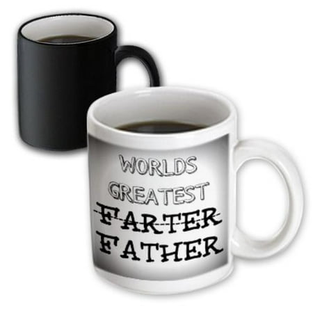 3dRose Worlds greatest farter, father, Magic Transforming Mug, (World's Best Farter Father Mug)