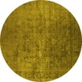 thumbnail image 1 of Ahgly Company Indoor Round Oriental Yellow Industrial Area Rugs, 3' Round, 1 of 4