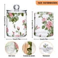 thumbnail image 3 of Watercolor Elegant Roses Translucent Plastic Cans Storage Canisters with Lid Set of 2, 3 of 7