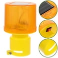 ITSELFER Solar Powered LED Traffic Strobe Warning Lights Flicker Beacon