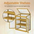 thumbnail image 6 of DSstyles Cold Frame Greenhouse, Mini Wooden Greenhouse Raised Flower Planter Shelf With Transparent Doors And 2 Tier Shelves, Small Greenhouse For Indoor Outdoor Garden Yard, 6 of 7
