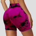 thumbnail image 2 of Womens Shorts Casual Seamless Tie Dye Lifting Yoga Pants Fitness Trendy Activewear Workout Loose High Waisted Short S-XL, 2 of 4
