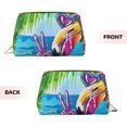 thumbnail image 3 of Gaeub Tropical Flamingo Summer Printed Travel Cosmetic Bag,Makeup Bag, Large Capacity Toiletry Bag for Women, Portable Pouch Make Up Organizer with Zipper and Divider, 3 of 8