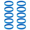 thumbnail image 2 of 10 pieces / pack blank silicone bracelets rubber bracelet blue, 2 of 8