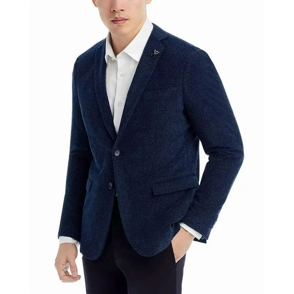 John Varvatos Star Usa Varick Micro Chenille Herringbone Slim Fit Sport Coat,38S
