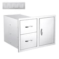 thumbnail image 1 of Armoire de Rangement de Cuisine Extérieure Yiwa, Acier Inoxydable avec 2 Tiroirs, Conception Encastrée Imperméable pour Cour Arrière Ou Îlots de BBQ, 1 of 8