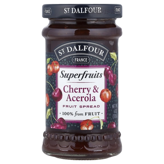 St. Dalfour Superfruits, Fruit Spread, Cherry & Acerola , 6 oz (170 g)