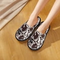 thumbnail image 4 of House Slippers for Women Men - Cow Skin Lightweight House Shoes Fuzzy Slippers, Soft Slip-On Cozy House Slippers for Woman Indoor Outdoor, 4 of 7