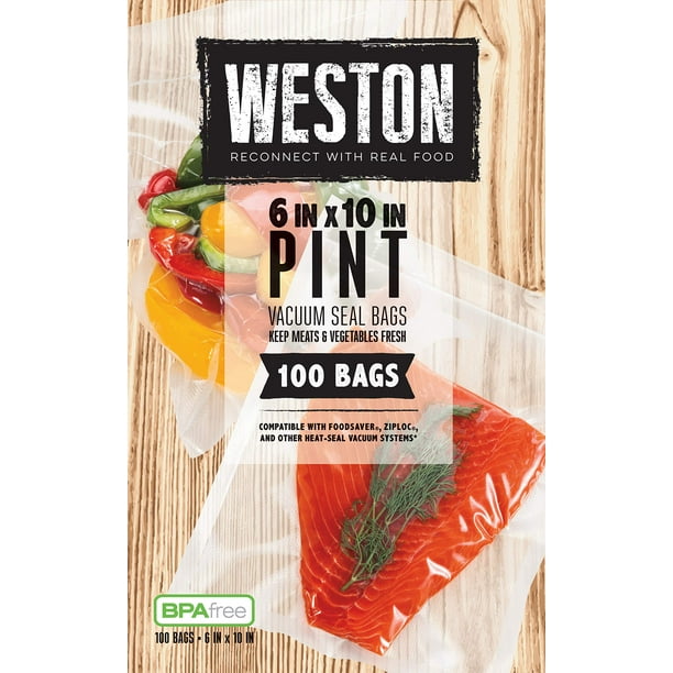 Bolsas selladoras al vacío Weston para NutriFresh FoodSaver, 6 x 10 cm, 100 unidades