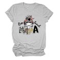 thumbnail image 1 of T-shirt Décontracté à Manches Courtes et Col Rond pour Femme avec Lettres « One Loved Mama », 1 of 1