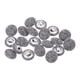 thumbnail image 1 of Uxcell 20pcs 24L botón de tela cubierto de 15mm con agujeros redondos, botones de metal para costura de vestidos y blusas en gris, 1 of 6