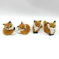 thumbnail image 4 of JINGT Artificial Faux Pelt Fox Ornament Lifelike Fox Model Home Decoration Gray A, 4 of 8