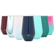 Simple Modern Spirit 16oz Wine Tumbler with Lid - Vacuum Coffee Mug Stemless Cup 18/8 Stainless Steel -Deep Ocean