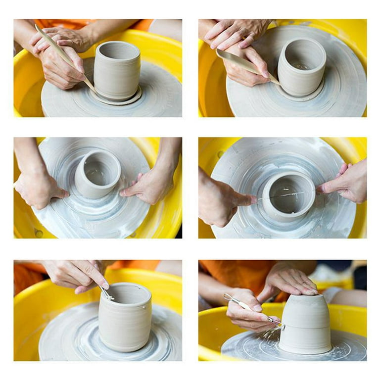 2 Pcs Sculpture Scraper Pottery Carving Tool Pottery Cup Handle Shape Tool  Clay