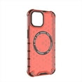 thumbnail image 4 of Allytech Case for iPhone 13, Non-Yellowing Anti-Scratch Slim Thin Translucent Honeycomb Heat Dissipation Dual-Layer Drop Protection Bumper Case Cover Compatible with MagSafe, Red, 4 of 9