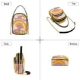 thumbnail image 3 of FORMRS Crossbody Bag for Women Quilted Travel Shoulder Cell Phone Purse with Chain Strap Handbag, Purple Retro Rainbow, 3 of 7