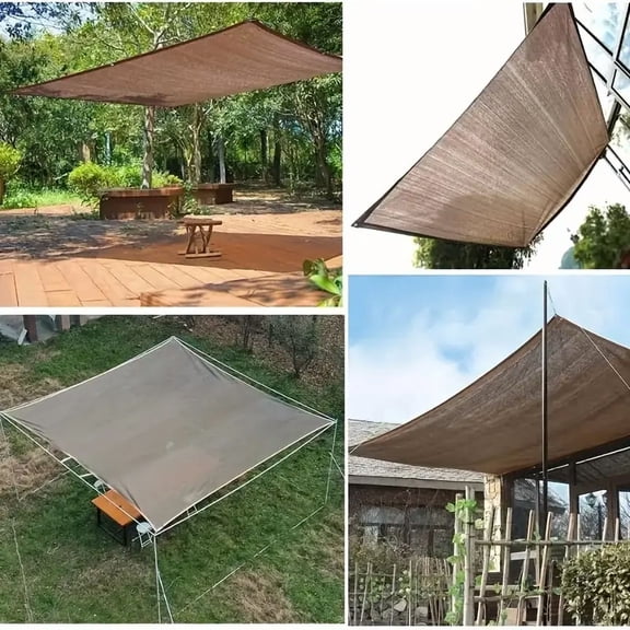 Auto Beyond Outdoor Shade Net - Brown, UV-Resistant, Durable Shade Net for Gazebos, Patios, and Backyard Balconies 2x2m