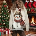 thumbnail image 5 of ShiShine Christmas Sweatshirts for Women Plush Warm Novelty Funny Xmas Tree Graphic Pullover Tops Loose Casual Shirts, 5 of 9