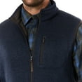 thumbnail image 3 of Men's Smith's Workwear Sherpa-Lined Sweater Fleece Vest Color: Slate Blue Heather Size: M, 3 of 4