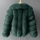 thumbnail image 4 of Chaquetas y abrigos casuales de manga larga sin capucha para mujer, de talla grande, de invierno, cálidos, holgados, con cuello alto, de felpa y pelo, de poliéster., 4 of 5