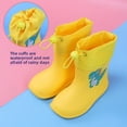thumbnail image 4 of Nuevas Botas de lluvia impermeables de dinosaurio de dibujos animados para bebé, zapatos rellenos de algodón para niños y niñas, calzado para guardería, 4 of 5