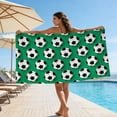 thumbnail image 4 of C 55X28 Inch Soccer Themed Microfiber Beach Towel For Pool Bath Sports Party, 4 of 7