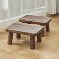 thumbnail image 3 of Milisten Wooden Step Stool Rectangle Wooden Stool Small Wooden Stool Foot Stool for Kitchen, 3 of 6
