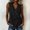 Black, variant on Women's Wrap V Neck Sleeveless Vest Asymmetric Hem Button Detail Cotton Linen Casual Outerwear Loose Fit Layering Tops for Work Brown L