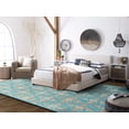 thumbnail image 3 of Safavieh Heritage Adams Damask Wool Area Rug, Turquoise/Multi, 4' x 6', 3 of 12