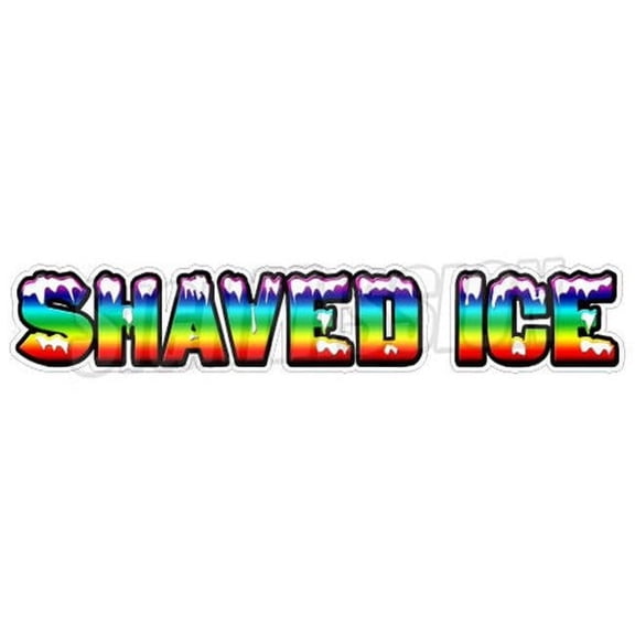 SignMission Shaved Ice Concession Decal Sticker - Trailer Cart Sign