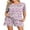 Pink Heart Gray, variant on DreamFish Women's Summer Short Sleeve Top and Shorts Pajama Ladies Soft Pjs Lounge Set with Pockets
