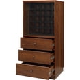thumbnail image 3 of ACME Wiesta Engineered Wood Wine Cabinet with 3 Drawers in Walnut, 3 of 8