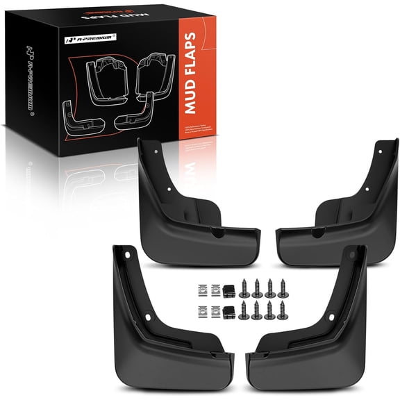 A-Premium Set of 4PCS Mud Flaps Splash Guards Mudflaps Mudguards with Hardware Kits Compatible with Lincoln Nautilus 2024 2025, Front & Rear (Driver and Passenger Side)